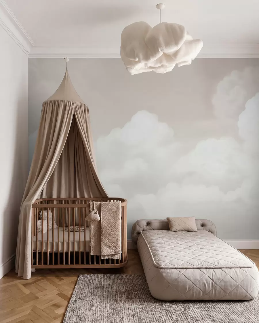 wall murals Cream Clouds w03301v2