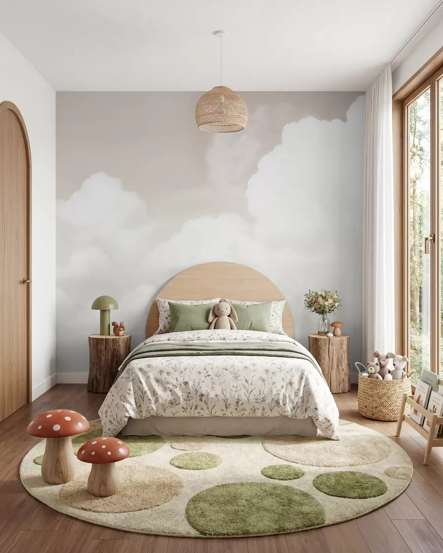 wall murals Cream Clouds w03301v2