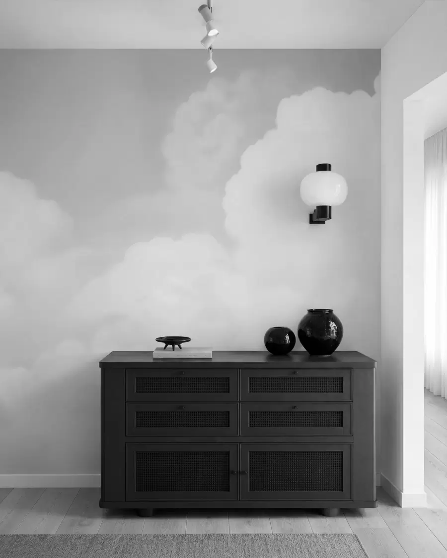 wall murals Gray sky and clouds w03301v3