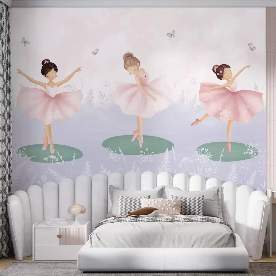wall murals Landscape with dancing ballerinas w03168