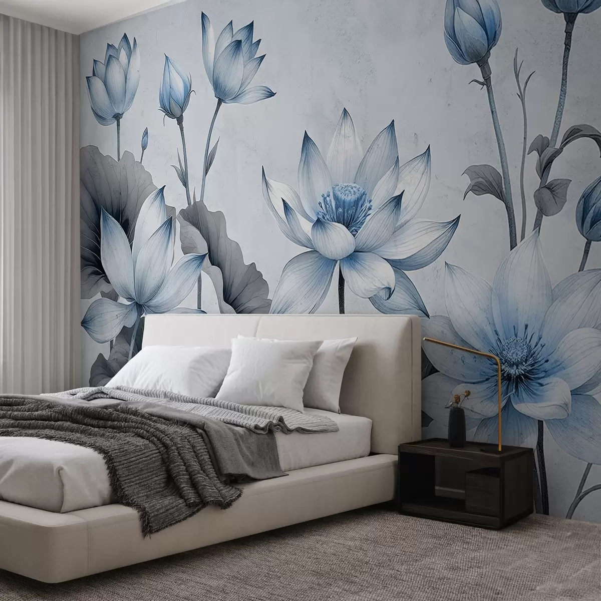 wall murals Painted lotuses w03332v1