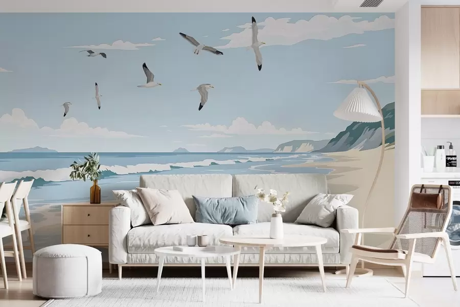 wall murals Seascape painted with oil paint w03338