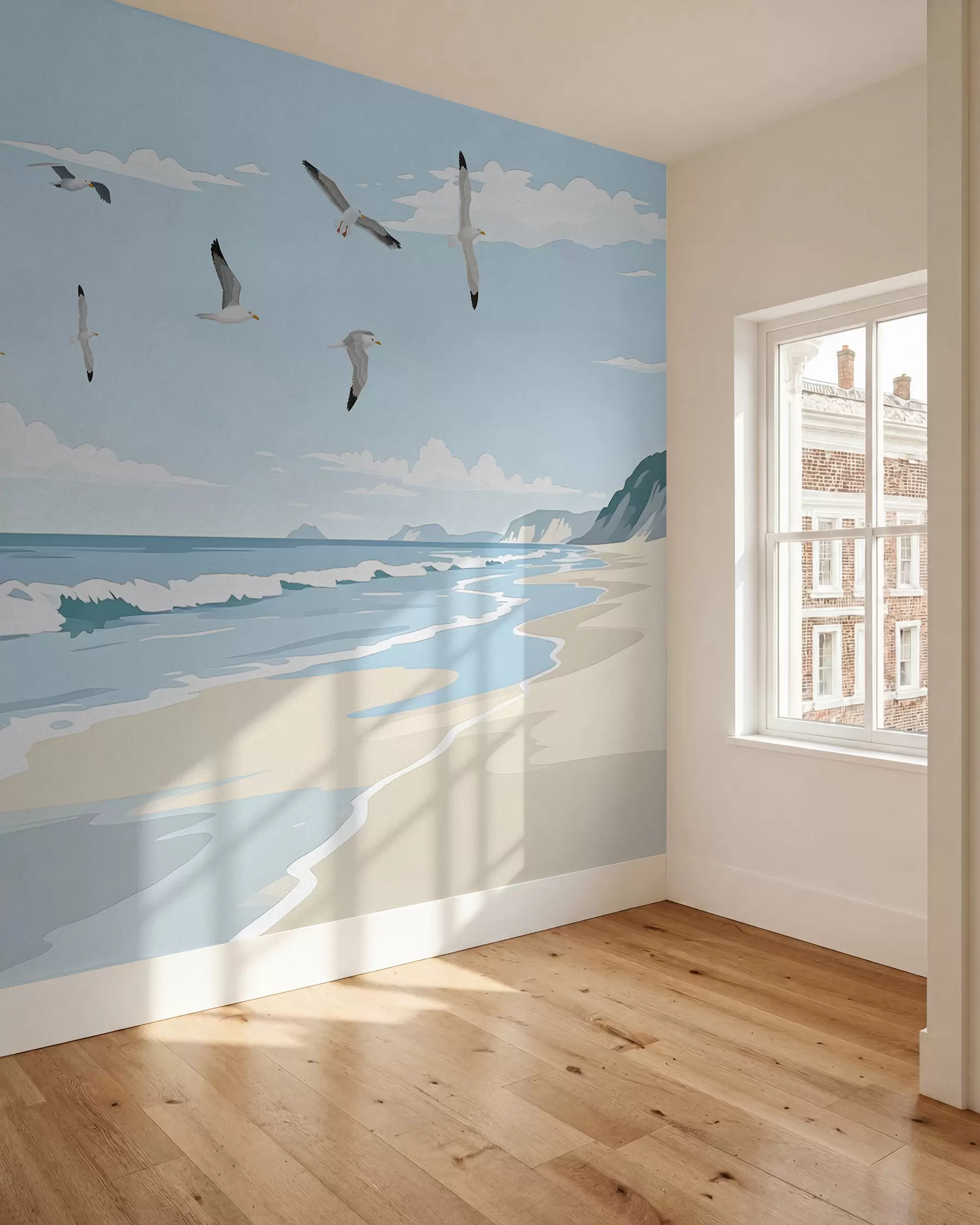 wall murals Seascape painted with oil paint w03338