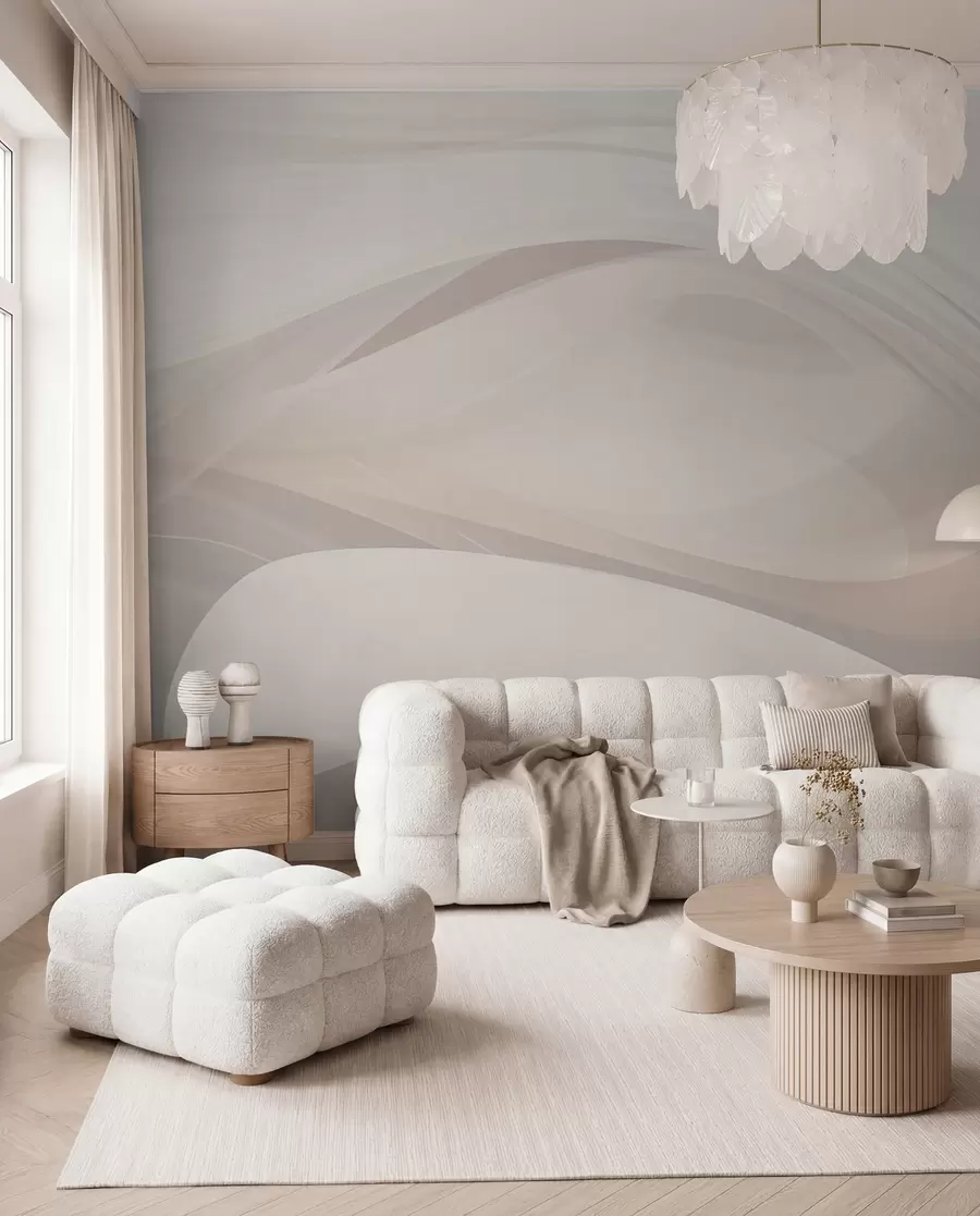 wall murals Abstract waves in light shades w03236
