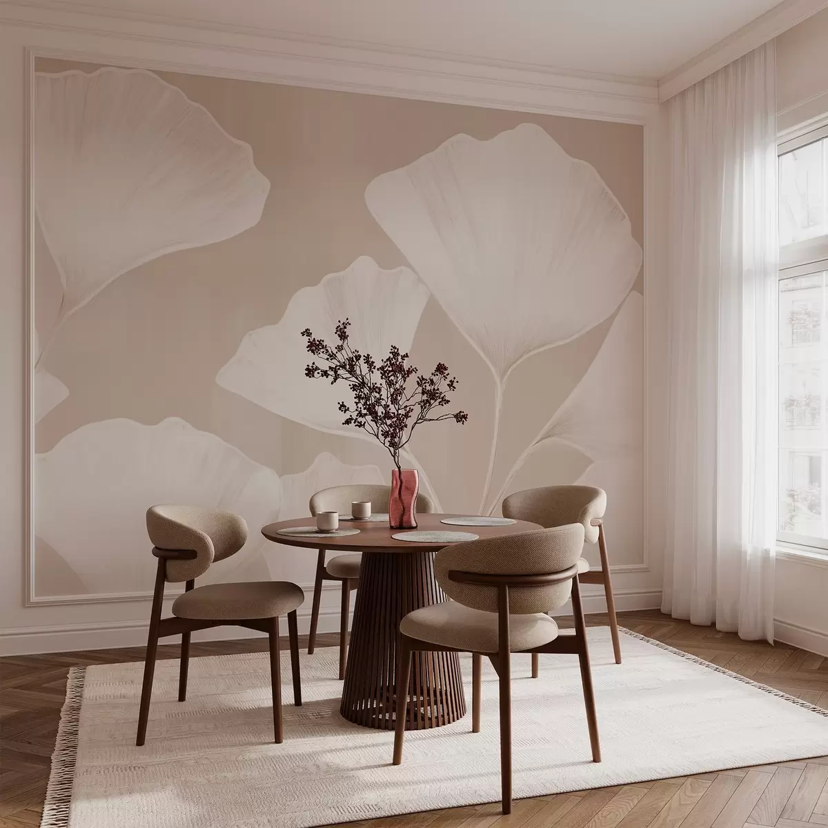 wall murals Ginkgo leaves w03242