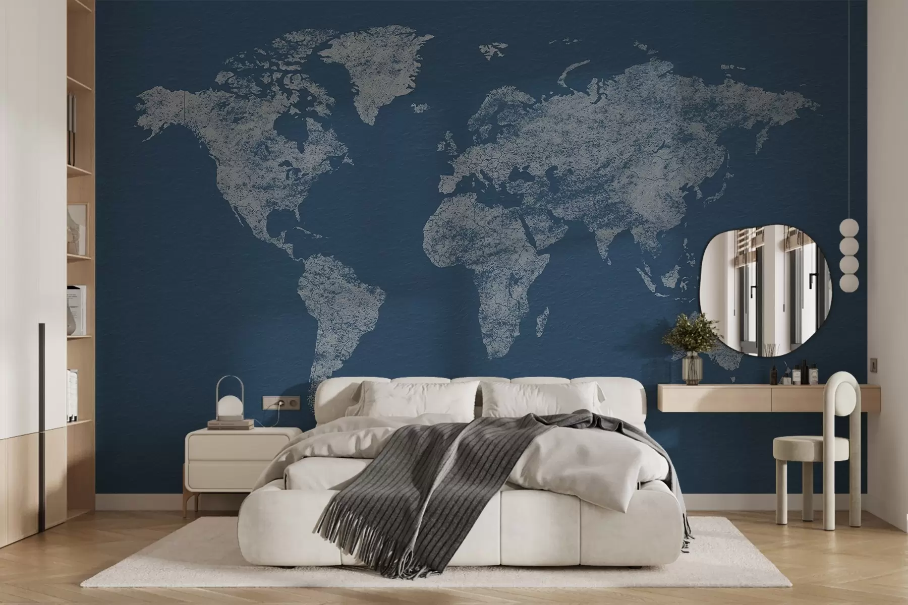 wall murals Texture map of the world w03312v1