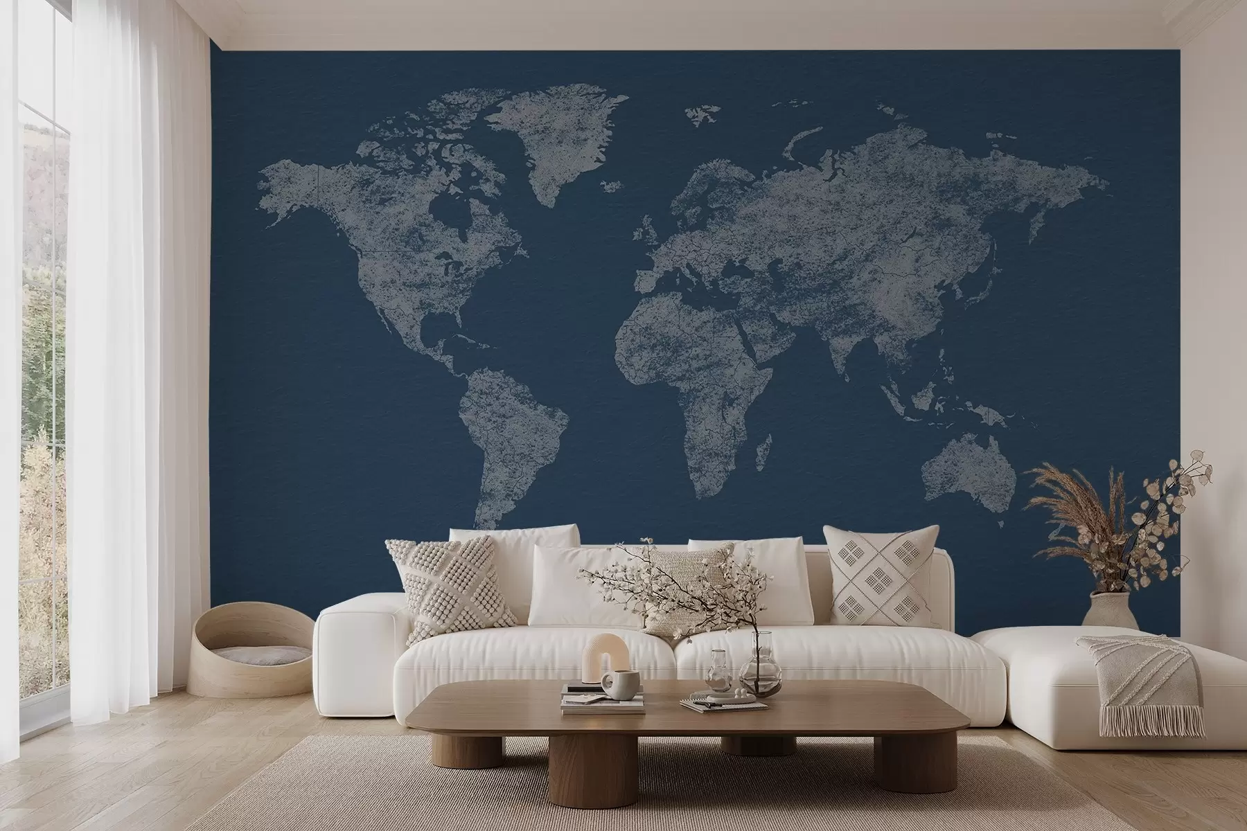 wall murals Texture map of the world w03312v1