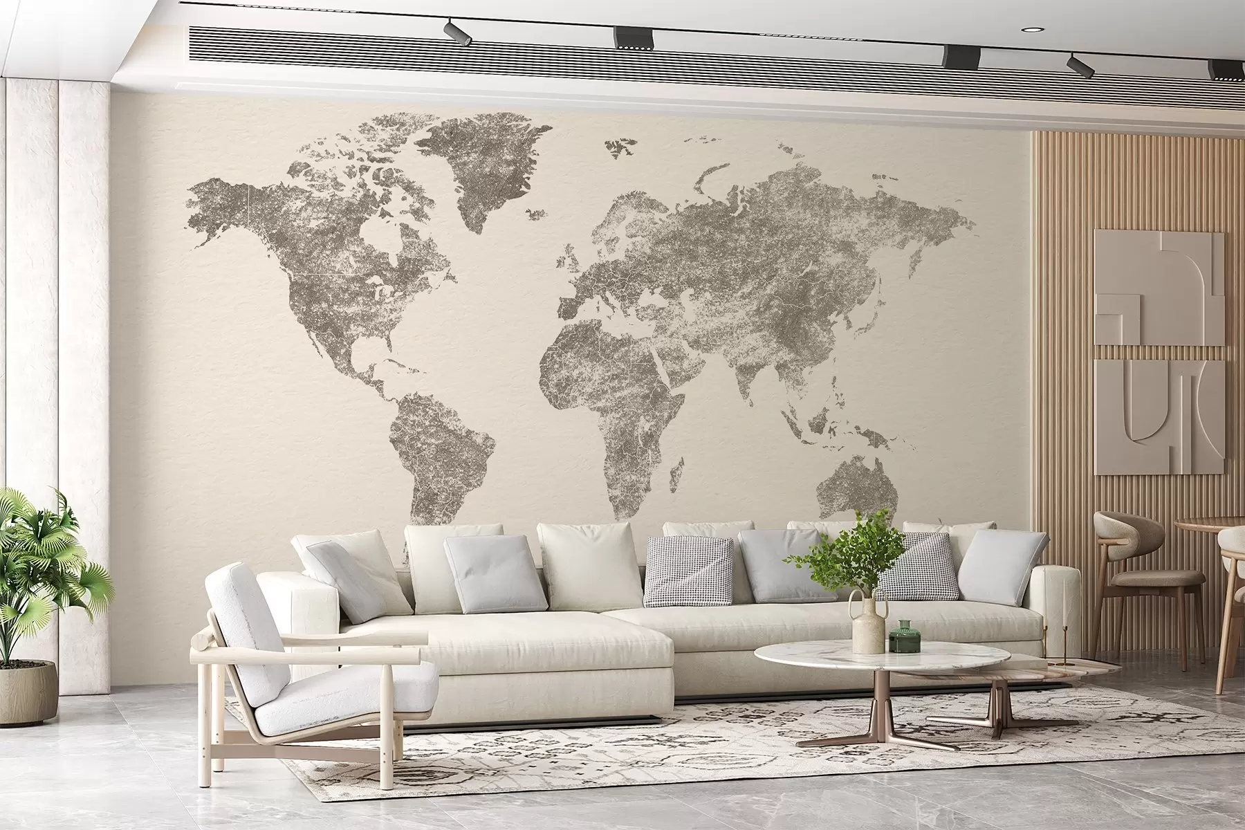 wall murals Texture map of the world w03312v2
