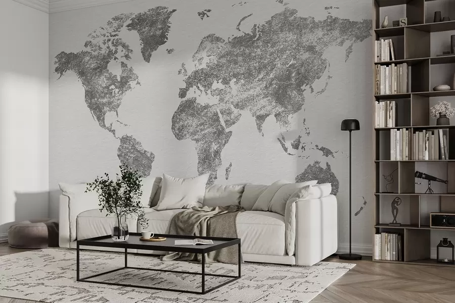 wall murals Texture map of the world w03312v3