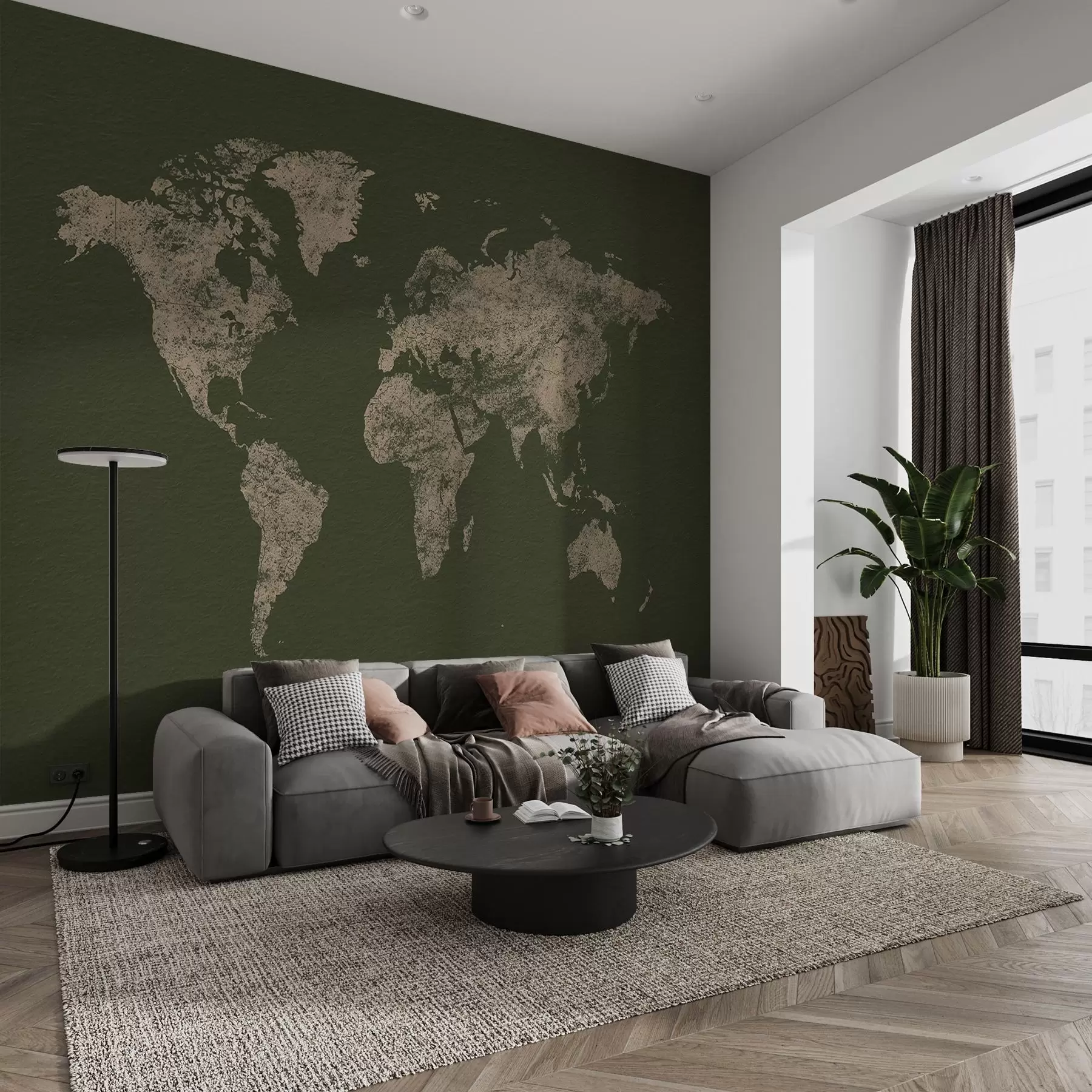 wall murals Texture map of the world w03312v4