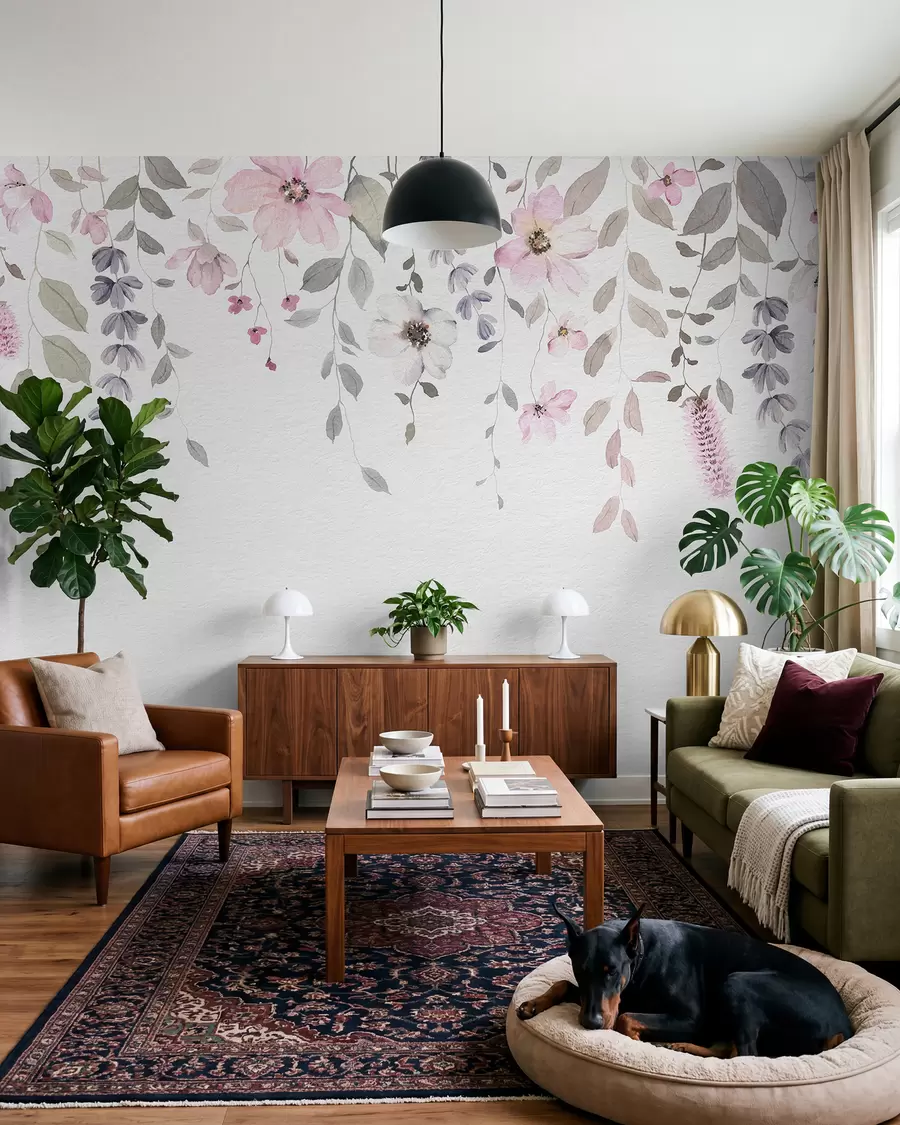 wall murals Trailing Rose Blossoms w03315