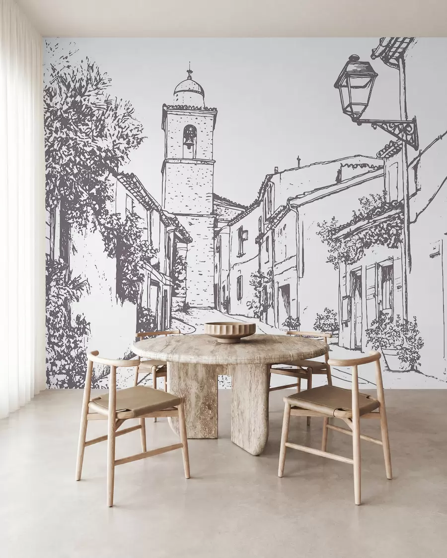 wall murals Village Sketchbook w03345v1