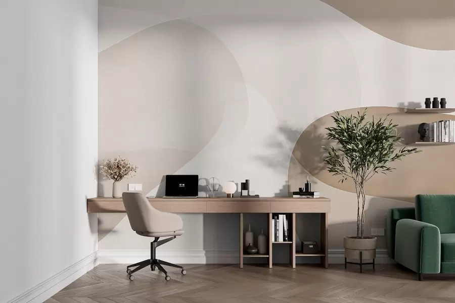 wall murals Abstracted mountain silhouettes w03366