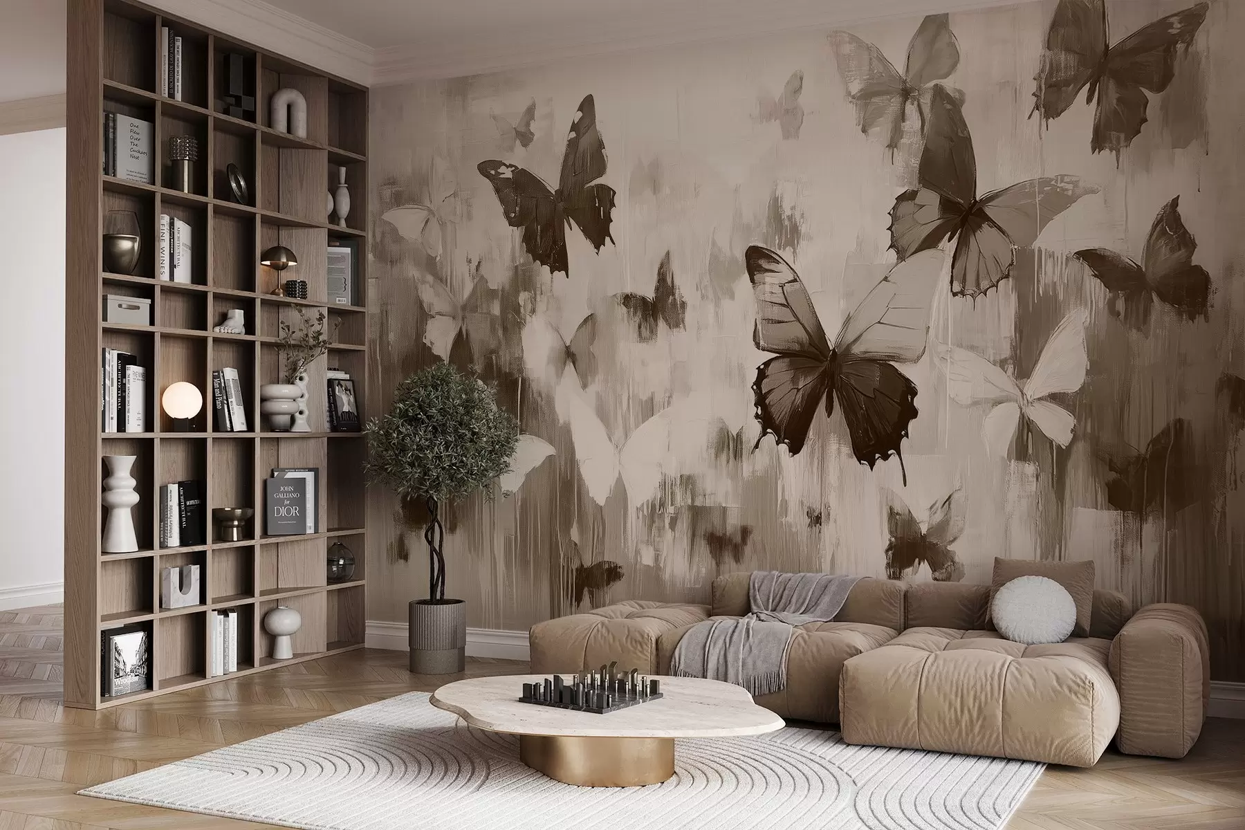 wall murals Abstract butterflies w08924v1