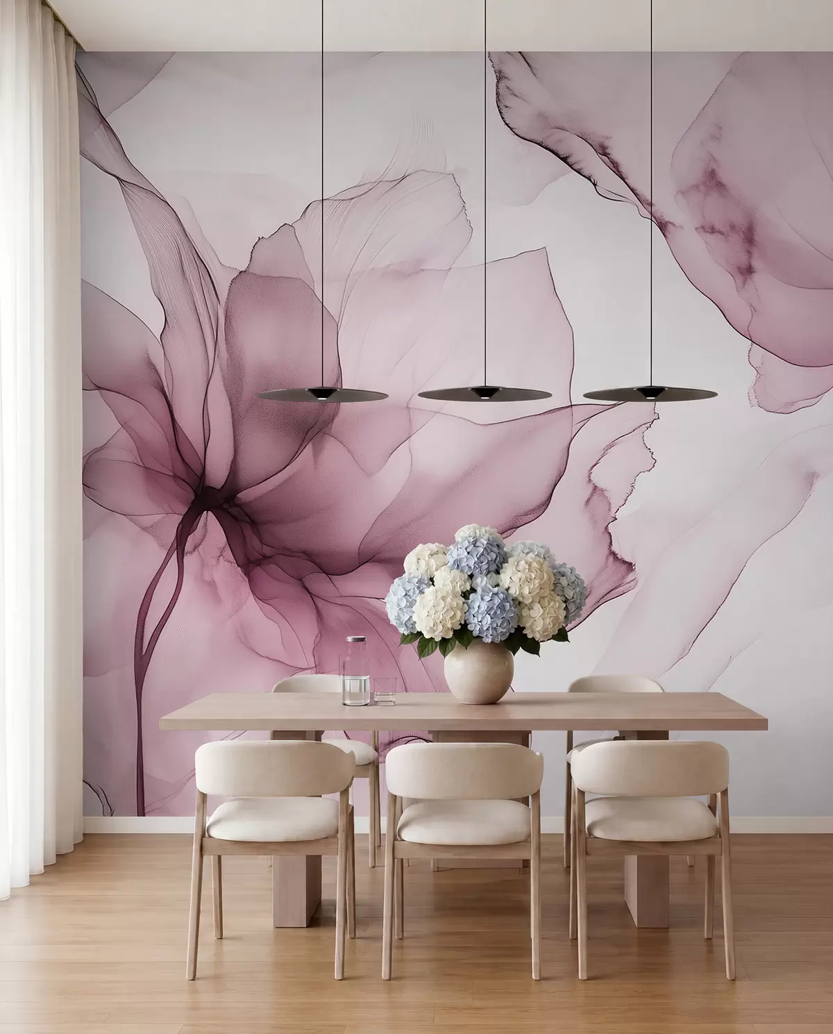 wall murals Blossoms in Plum w03406v1