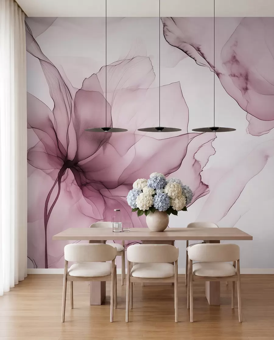 wall murals Blossoms in Plum w03406v1