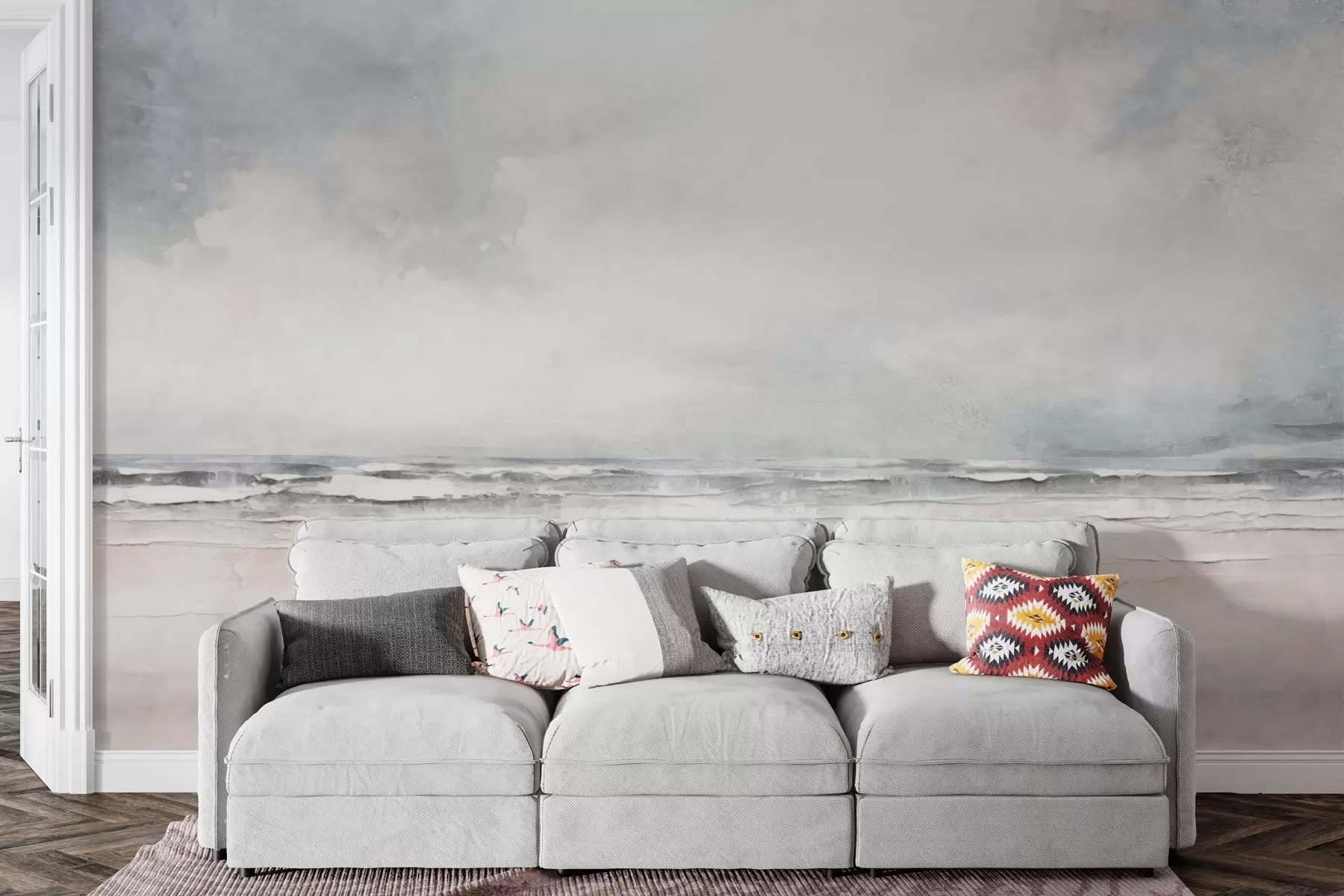 wall murals Abstract horizon of sky and sea meeting w03441