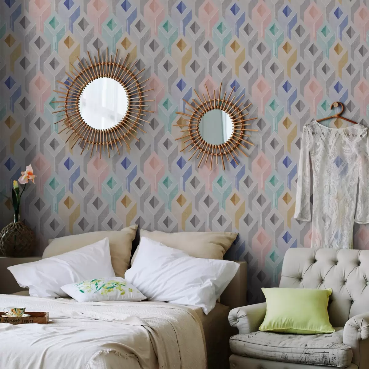 Wallpaper Multicolored parallelepipeds a00008