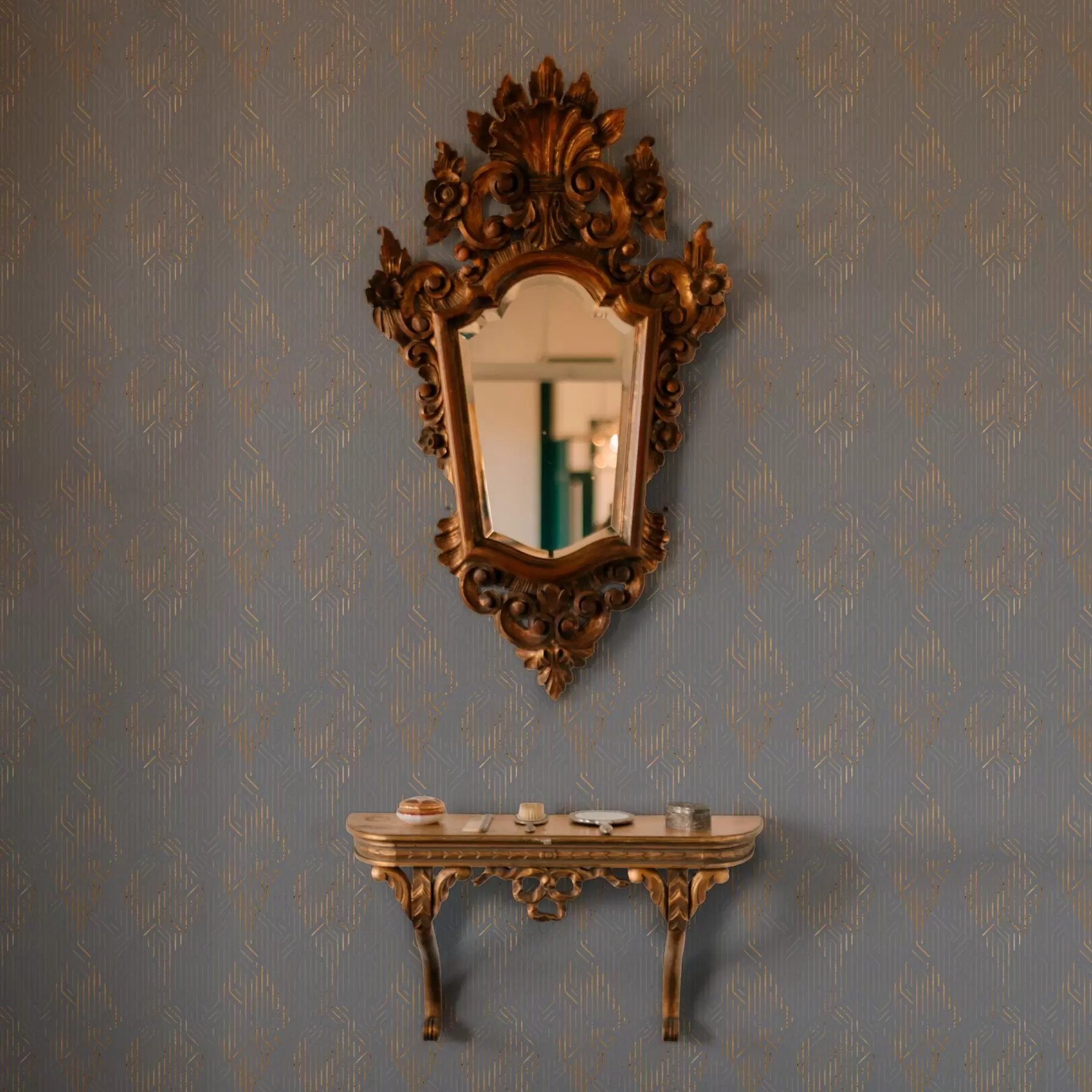 wall murals Scuffed yellow rhombuses a00014