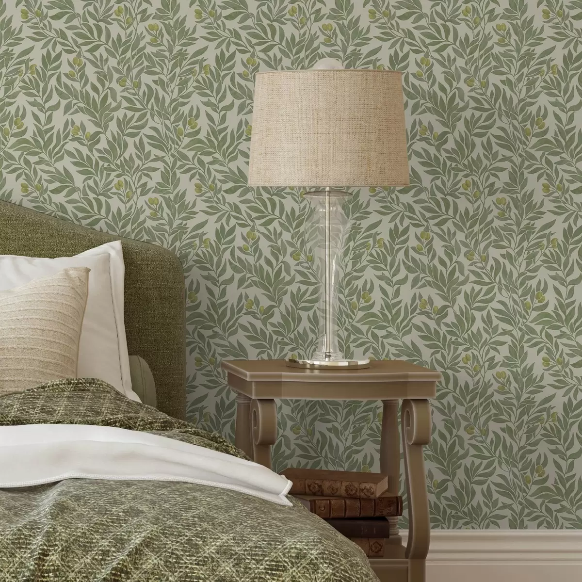 Wallpaper Green olive branches a00026