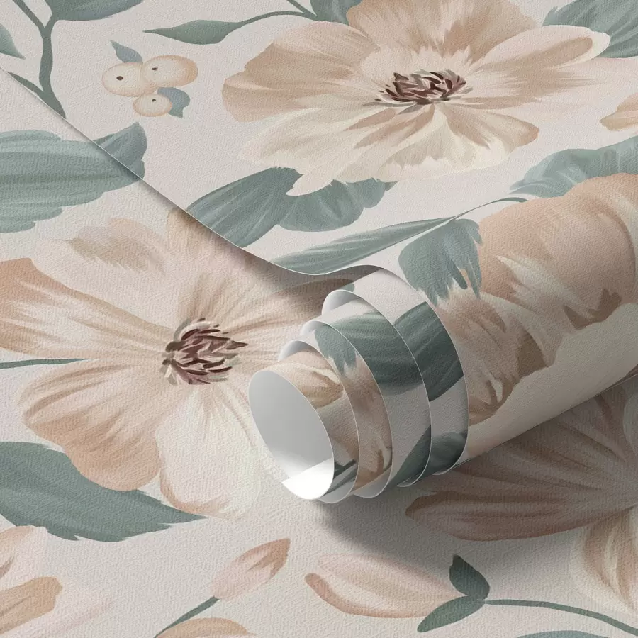 wall murals Delicate flower arrangement in pastel colors a00043