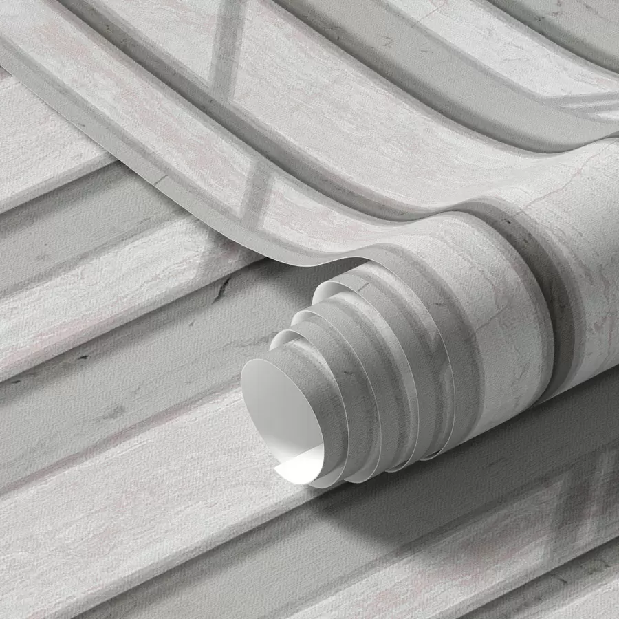 wall murals Wood panel effect in light gray color a00055