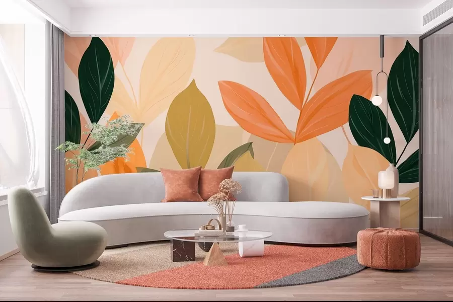 wall murals Autumn leaves w03424