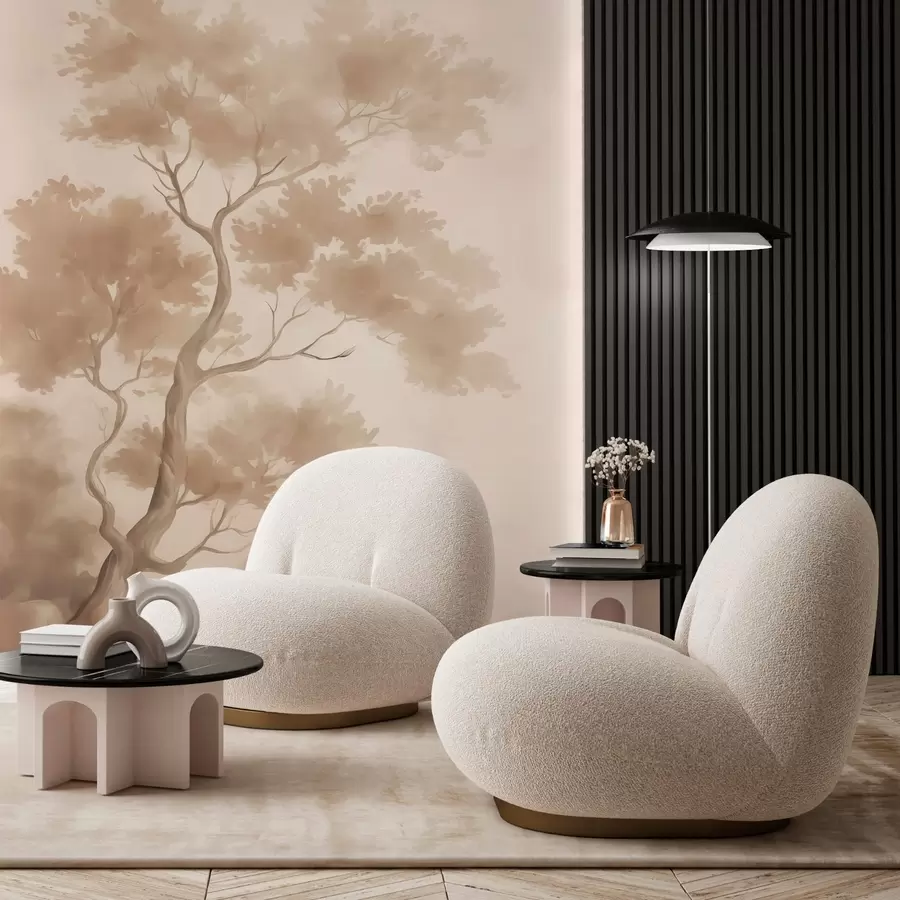 wall murals Tree imitation of blurred watercolor w03471