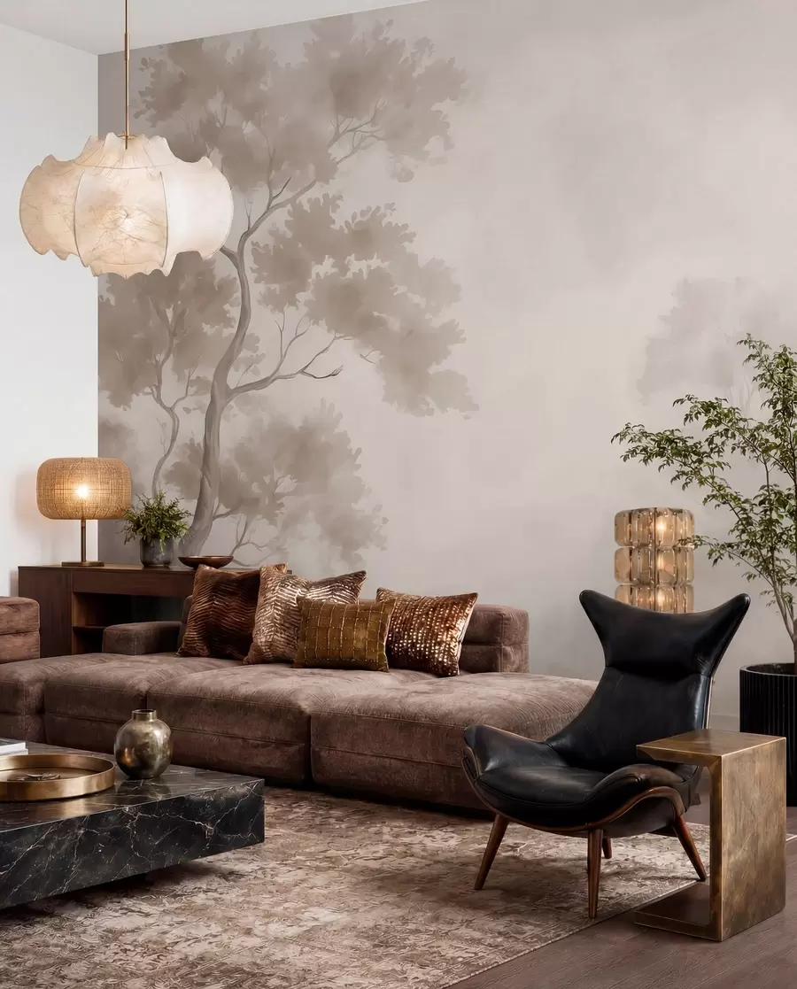 wall murals Tree imitation of watercolor blurred  w03471v1
