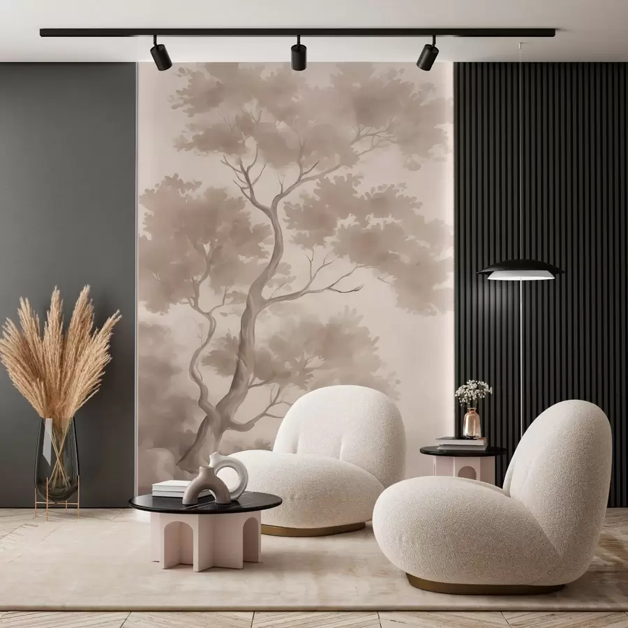 wall murals Tree imitation of watercolor blurred  w03471v1