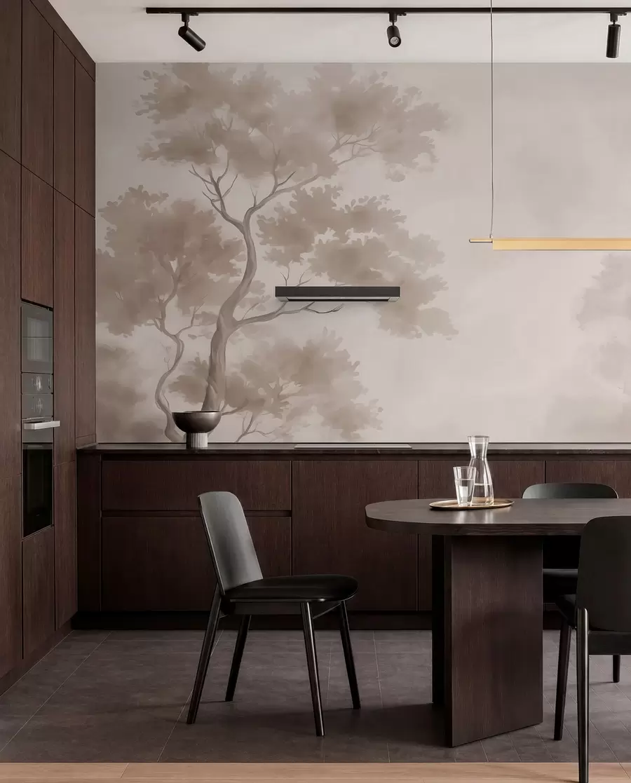 wall murals Tree imitation of watercolor blurred  w03471v1