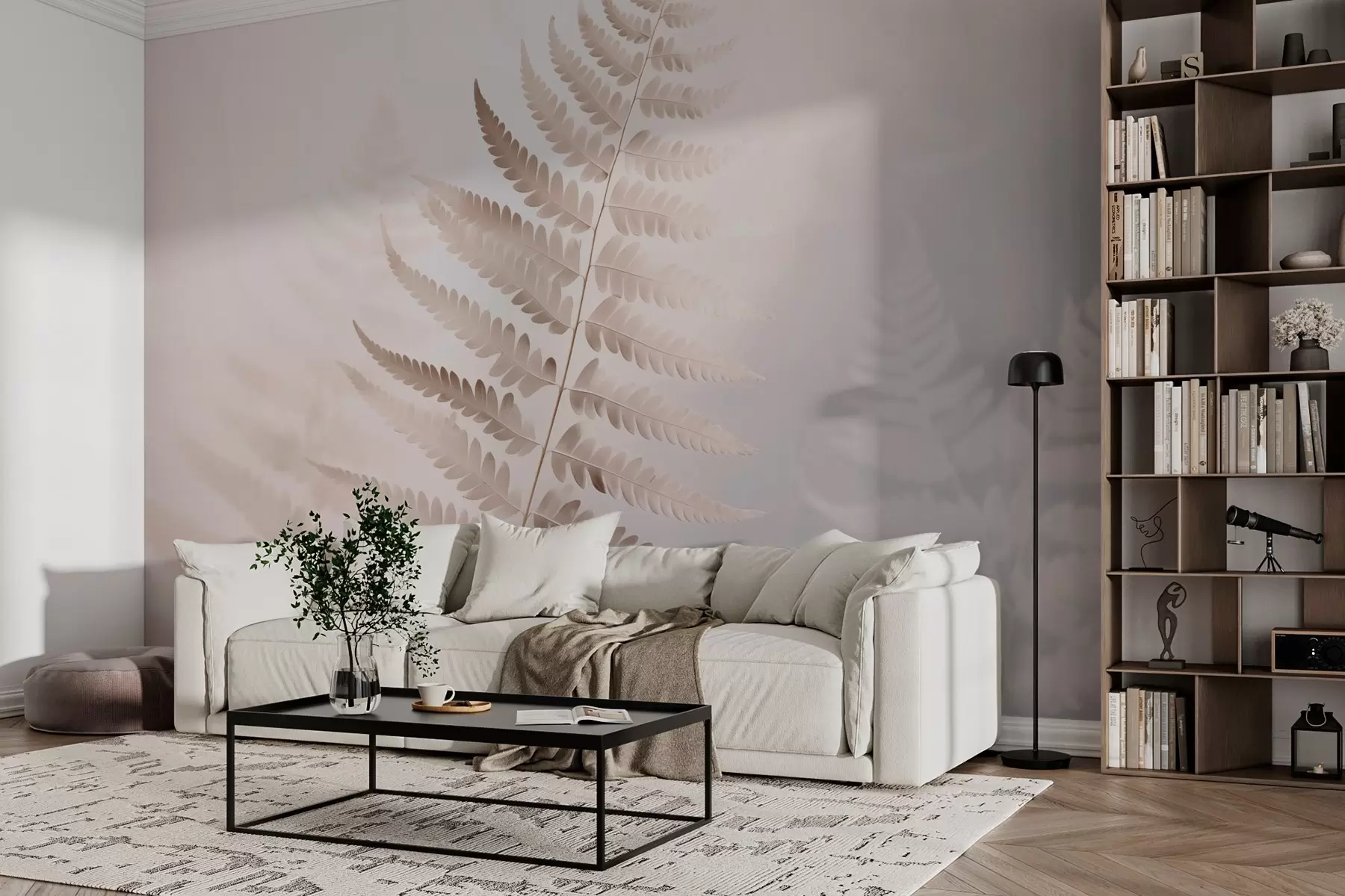 wall murals Large fern leaf w03473