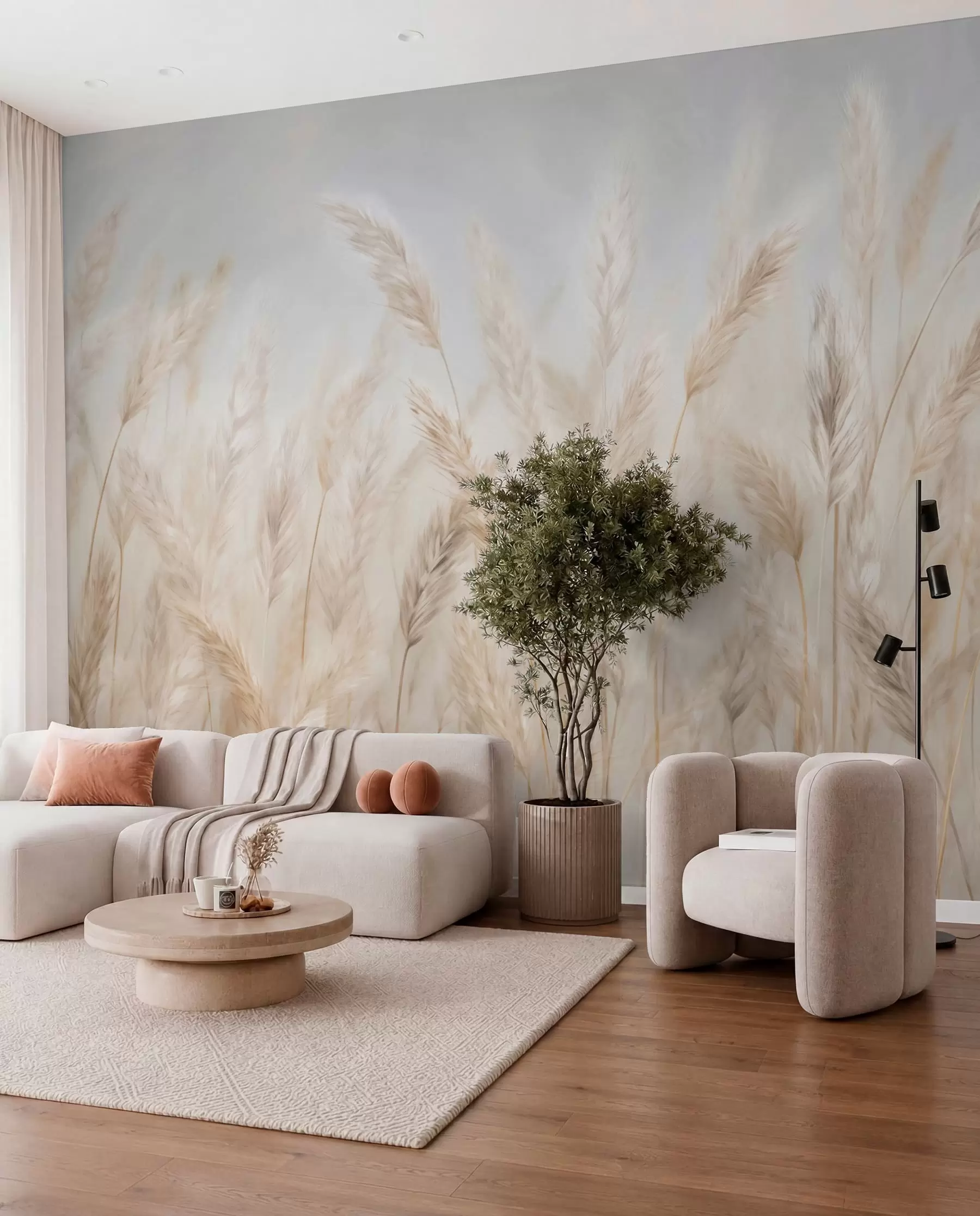 wall murals Cream Meadow w03530