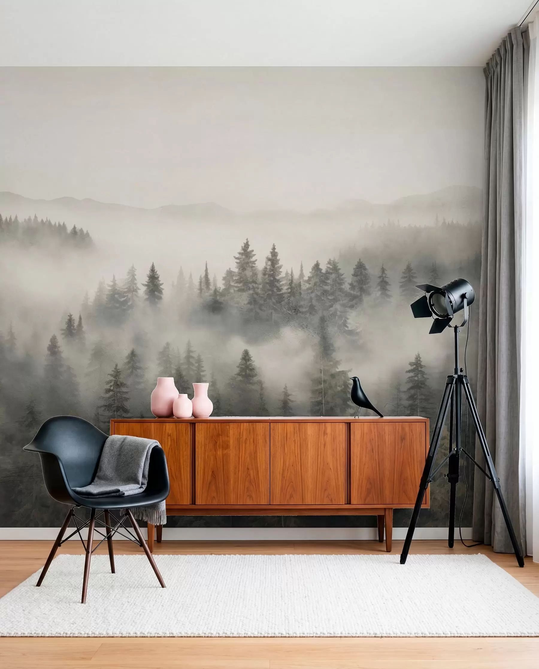 wall murals Distant Conifers w03524