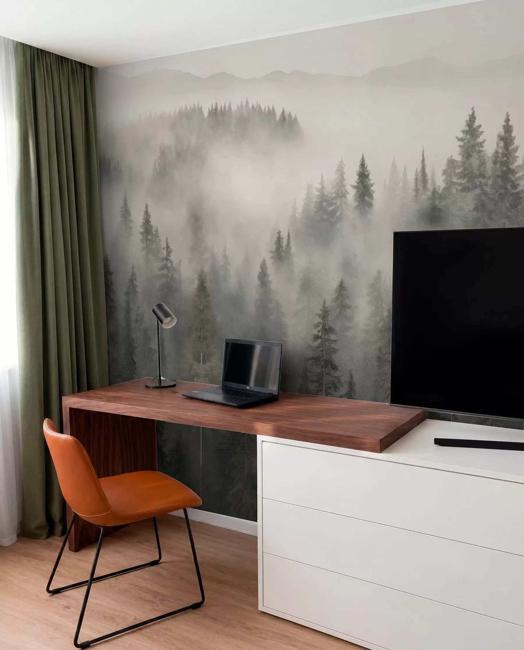 wall murals Distant Conifers w03524