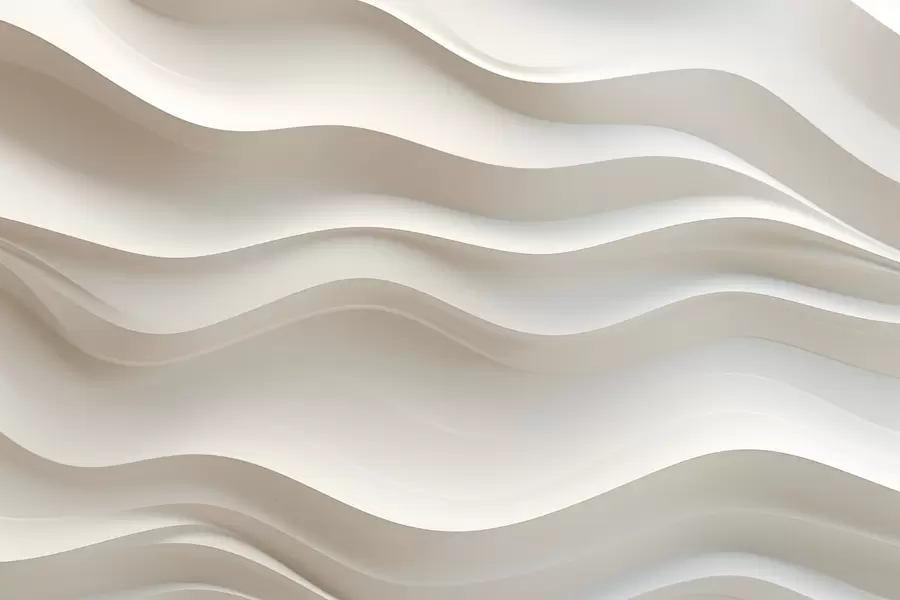 wall murals 3D white and gray waves w08939