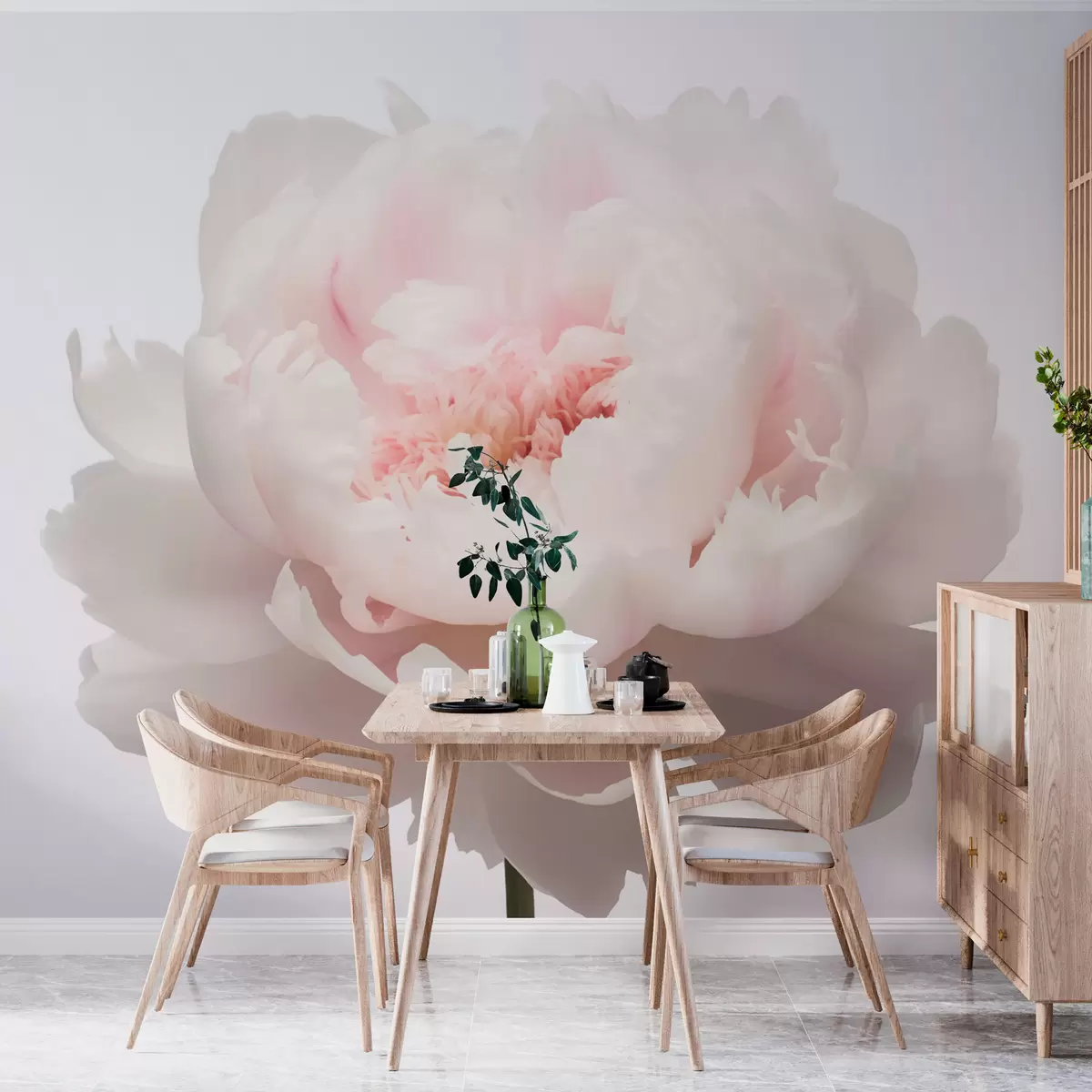wall murals White peony w03490