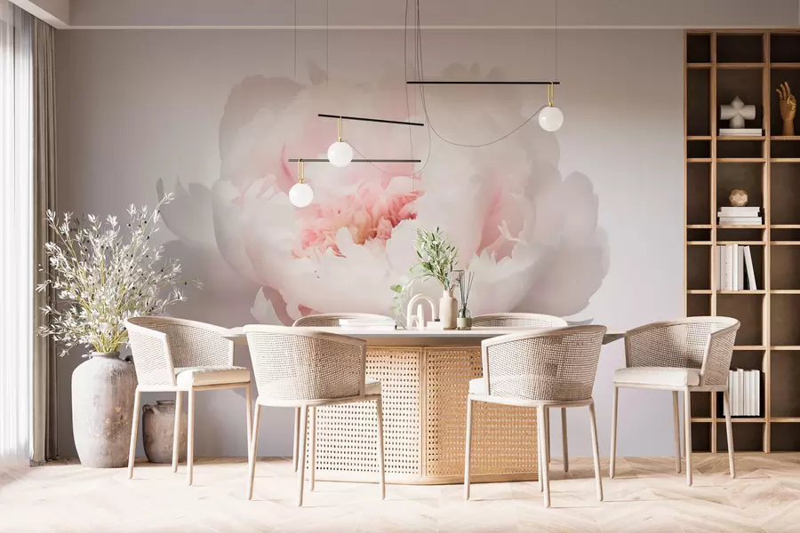 wall murals White peony w03490