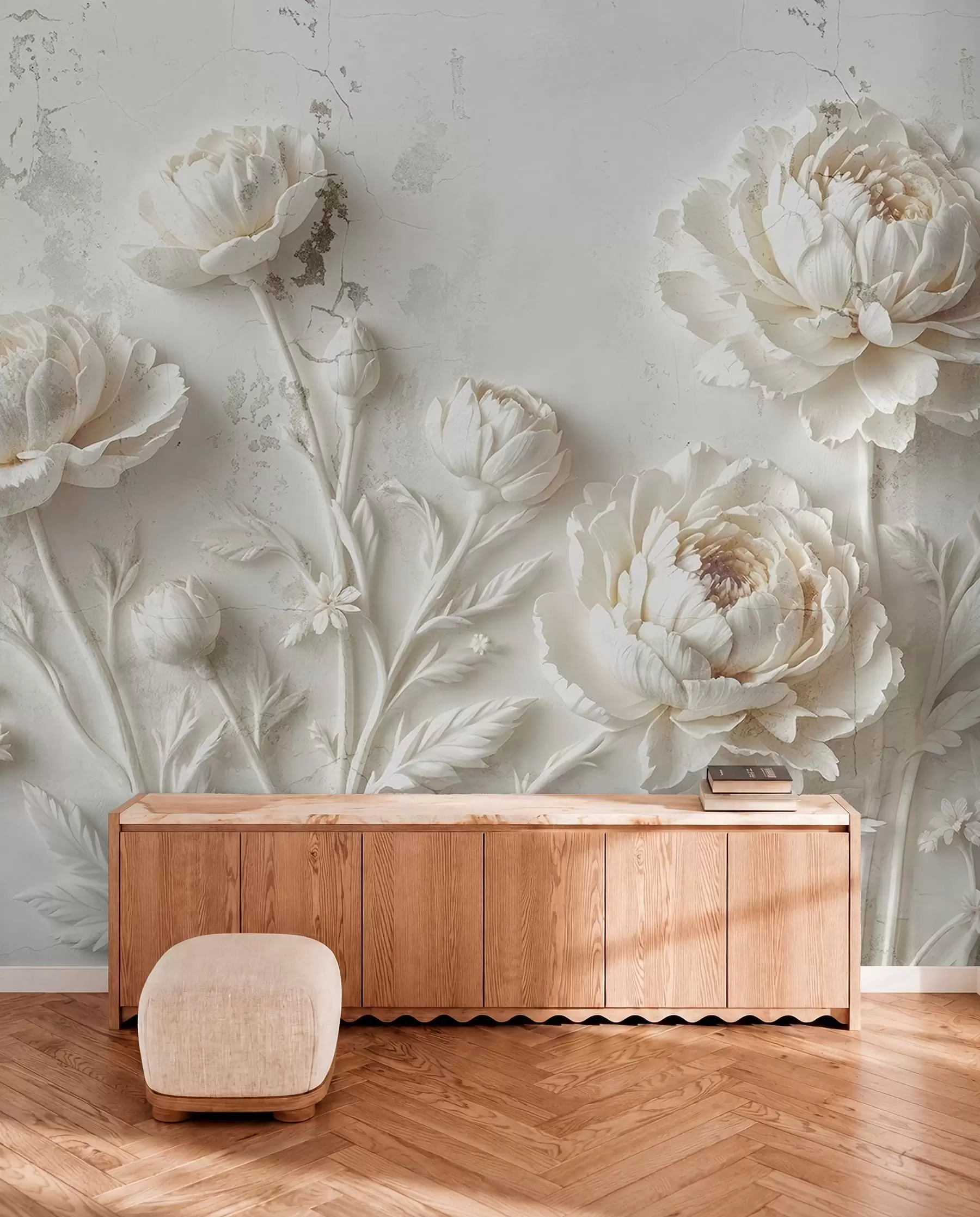 wall murals Peony Shadows w03553