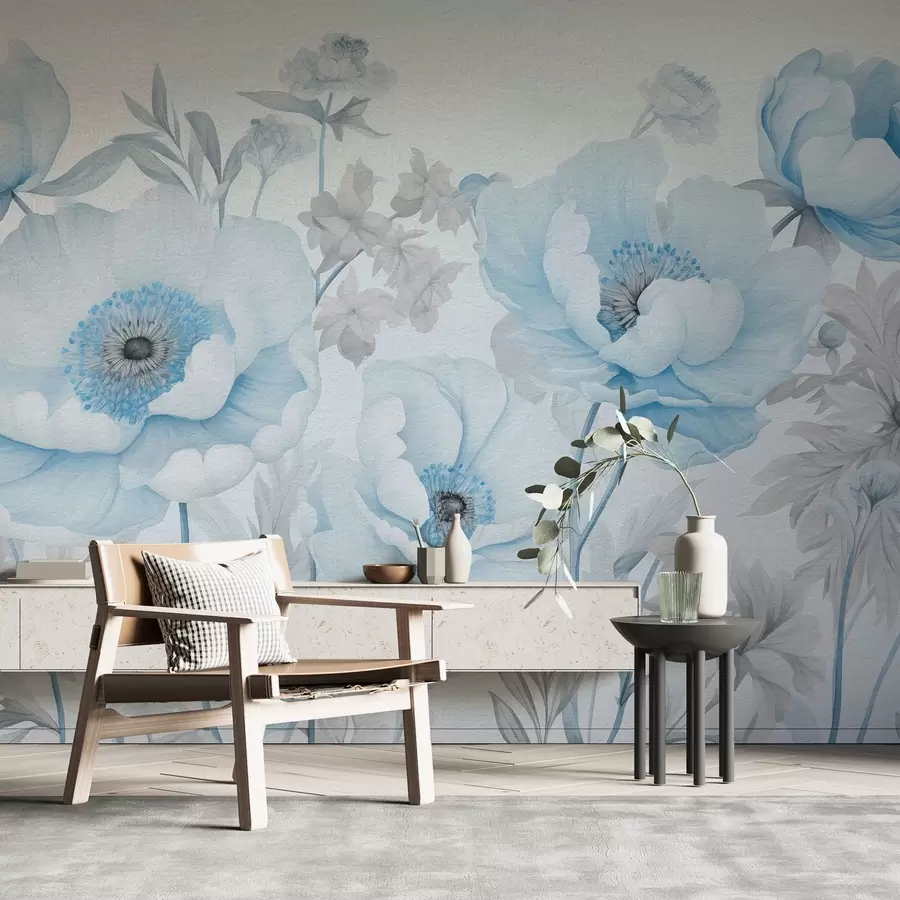 wall murals Watercolor painted bouquet of flowers w03555v1