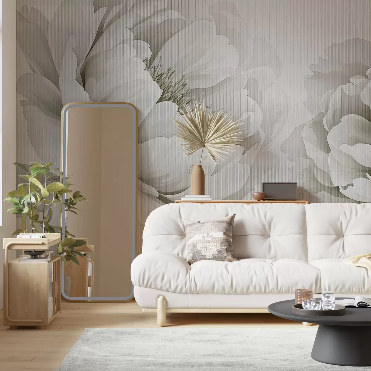 wall murals Peonies behind glass w03557v3