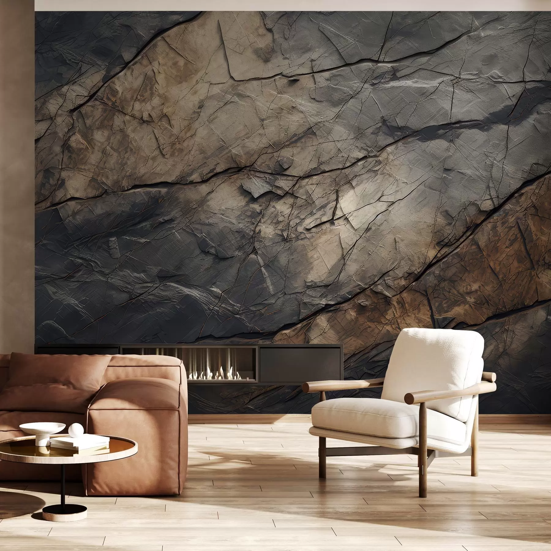 wall murals Painted wall in watercolor w03561