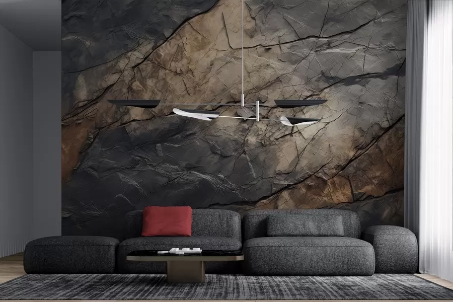 wall murals Painted wall in watercolor w03561