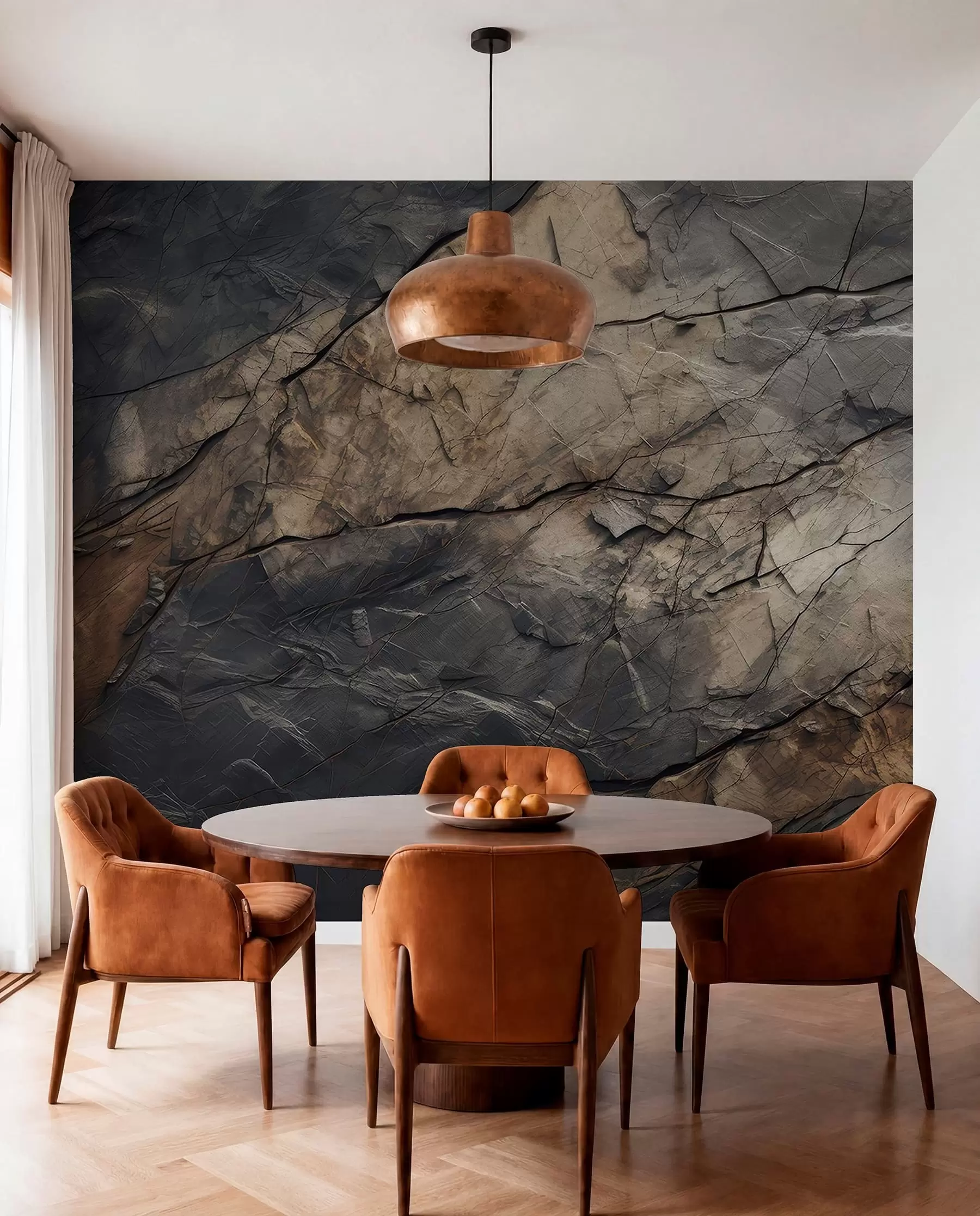 wall murals Dark Stone Traces w03561
