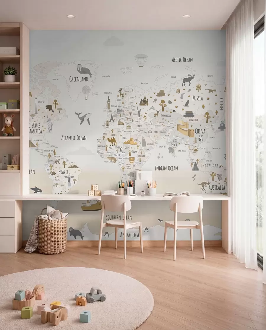 wall murals Atlas of Wonders w03410v1