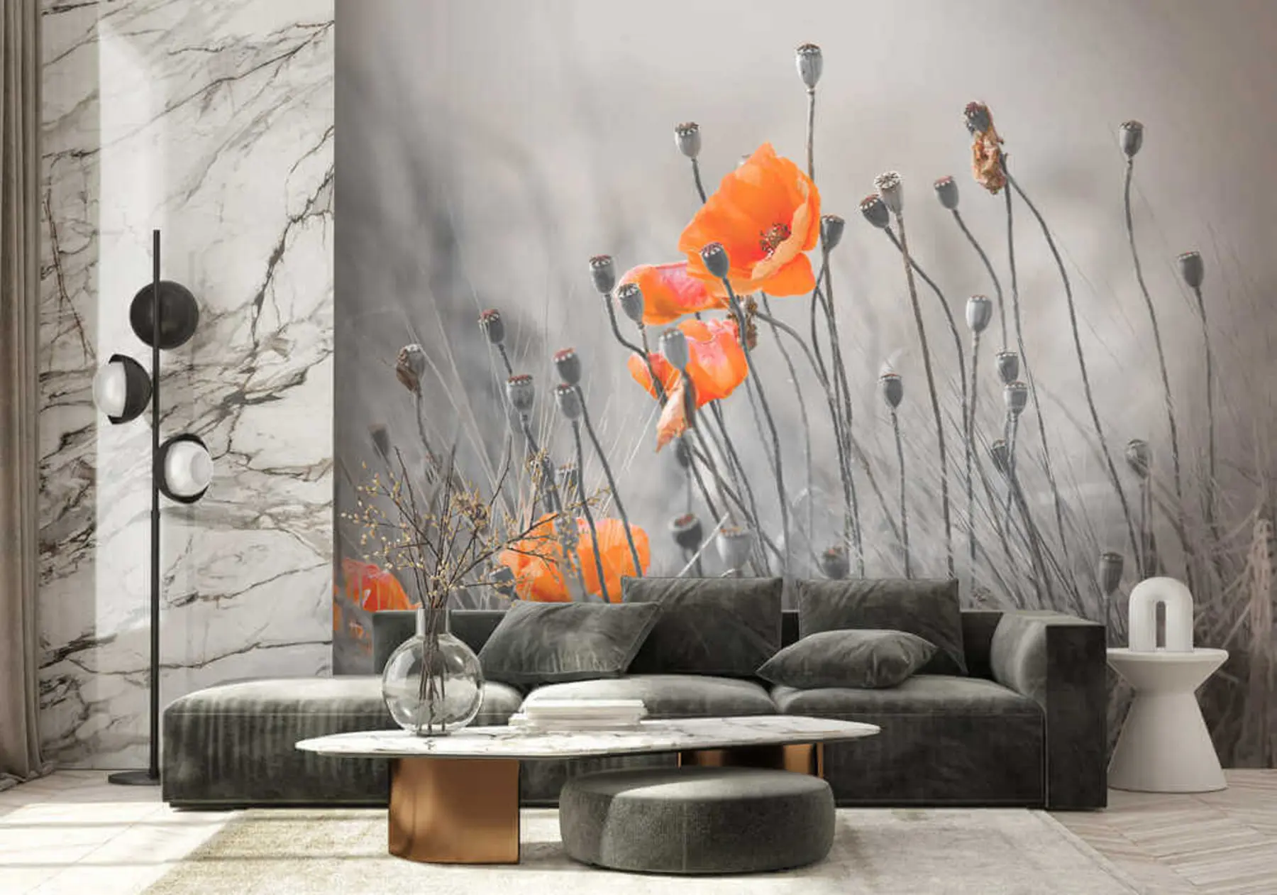 wall murals Field poppies u53411