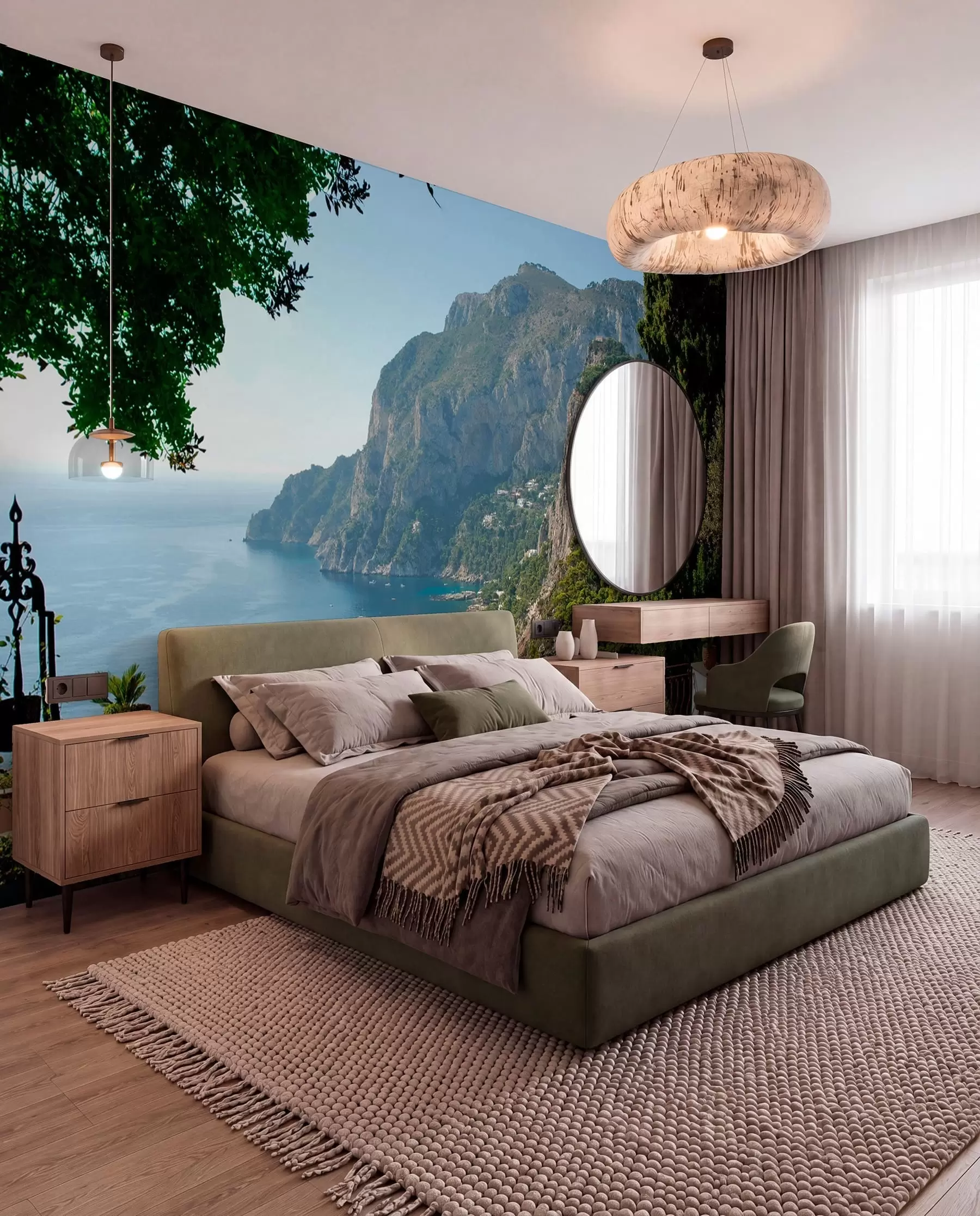 wall murals Terrace above the Blue Sea u53438