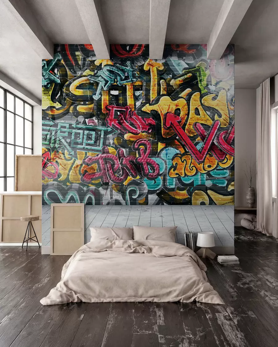 wall murals Graffiti in Full Colour u56045