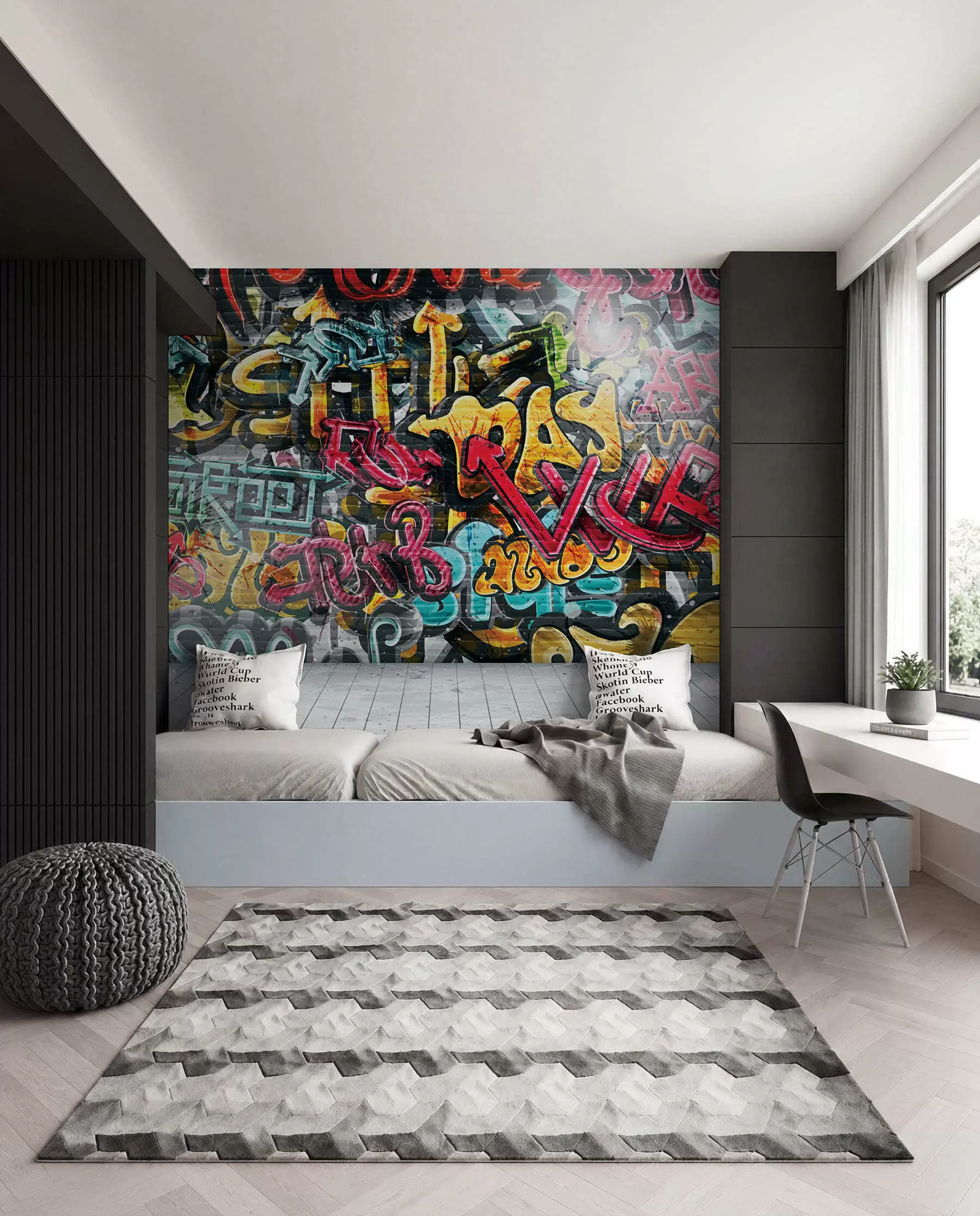 wall murals Graffiti in Full Colour u56045
