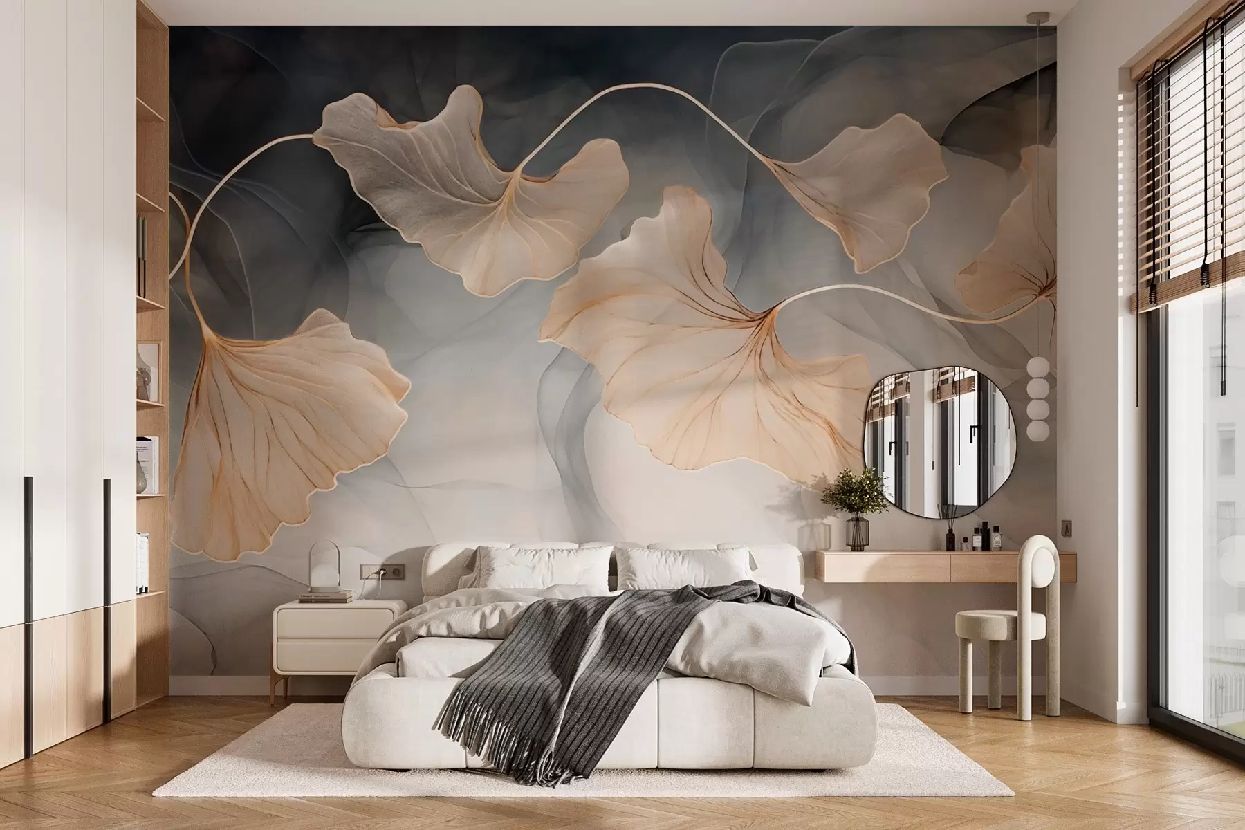 wall murals Abstract image of ginkgo w03511